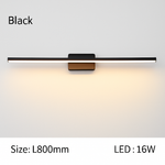 LED Bathroom Vanity Light Fixture – Slim Rectangular Wall Sconce for Mirror Lighting – Metal Bar Mount – Modern Design for Powder Room
