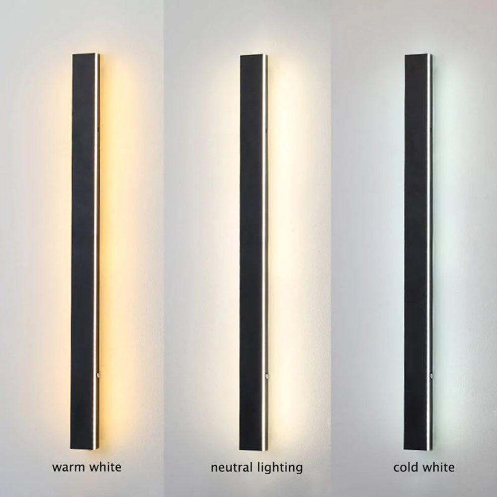 Linear LED Outdoor Sconce 79 Inch Water-Resistant Metal Wall Light for Patio Garden Facade Pathway Modern Exterior Minimalist Architecture Fixtur