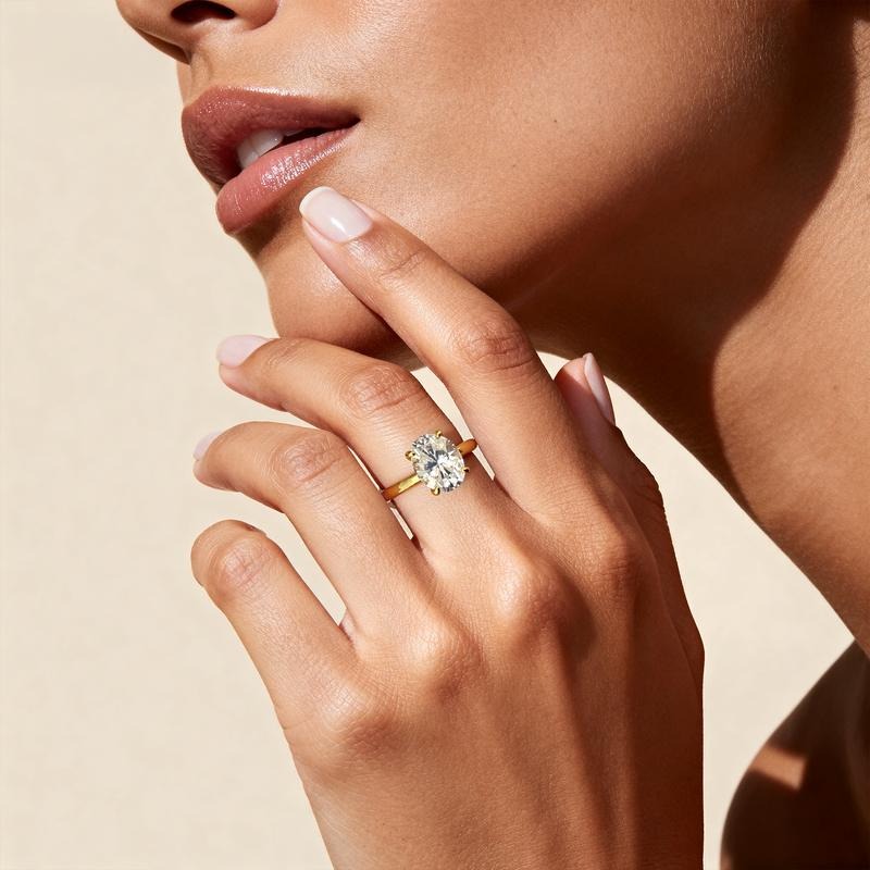 Luxurious Gold Tone Cubic Zirconia Ring
