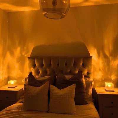 Aurora Projection Night Light - 16-Color LED Mood Lamp with Remote Control and Timer