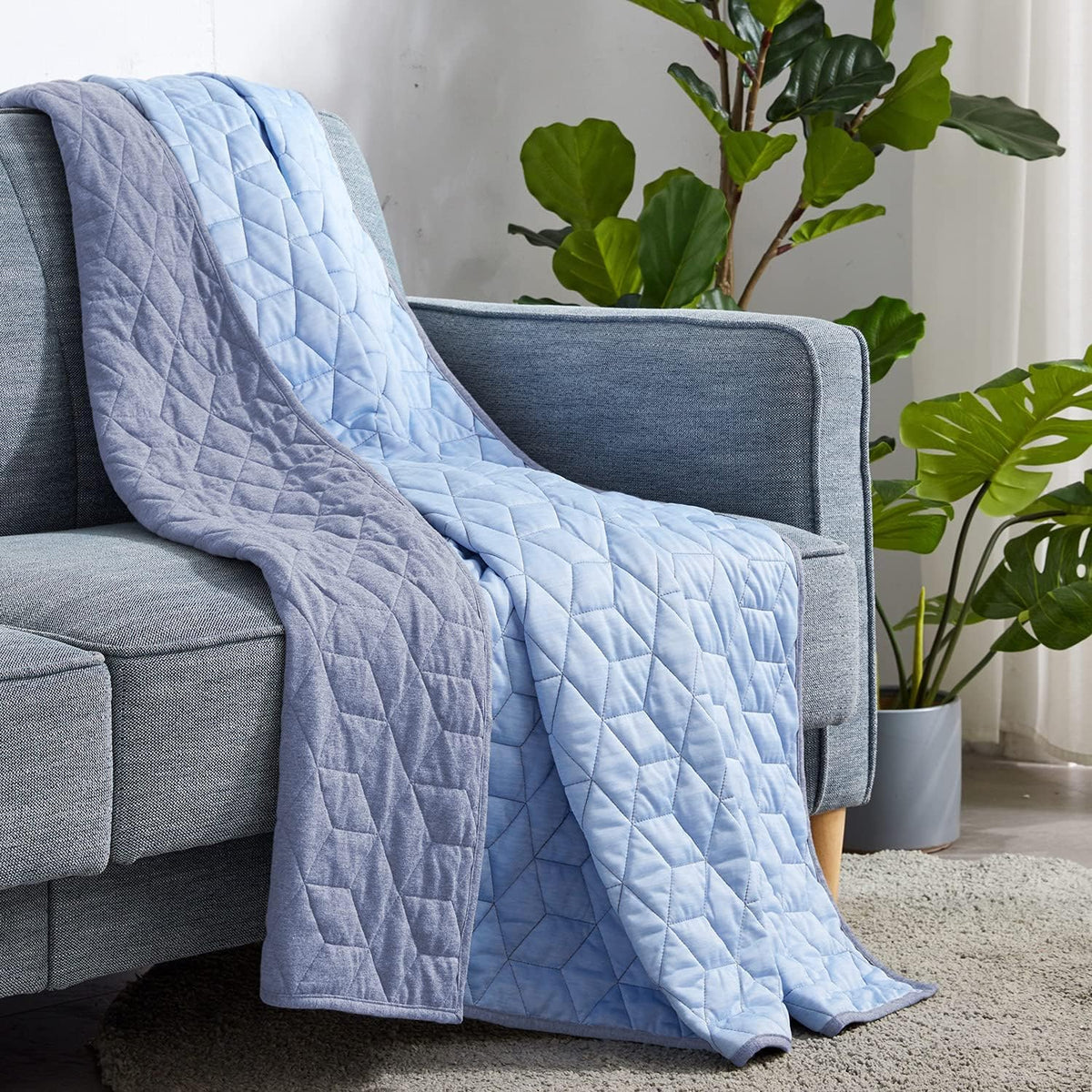 Dotisk Cooling Blanket | Lightweight Dual-Sided Design for Hot Sleepers - Cozy Summer Throw for Comfort and Breathability
