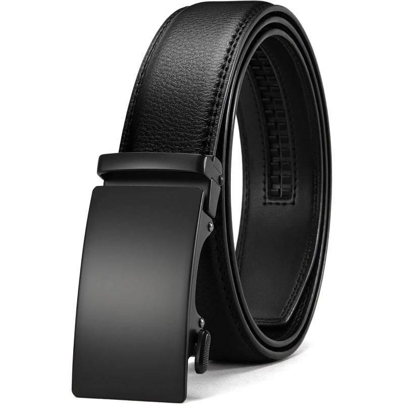 Adjustable Genuine Leather Ratchet Belt