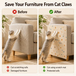 Dotisk Self-Adhesive Cat Scratch Mat for Wall & Furniture Protection – Cuttable Cat Scratching Pad for Sofa, Door, Bedside & Home Surfaces
