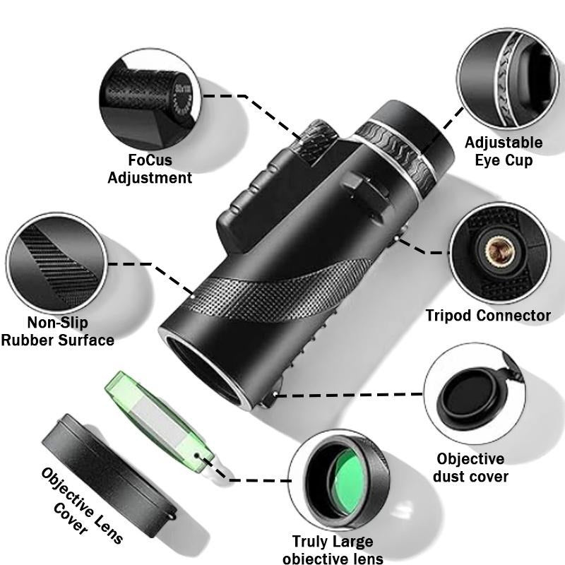 Powerful Portable Zoom Monocular Telescope