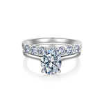 Luxurious Gold Tone Cubic Zirconia Ring