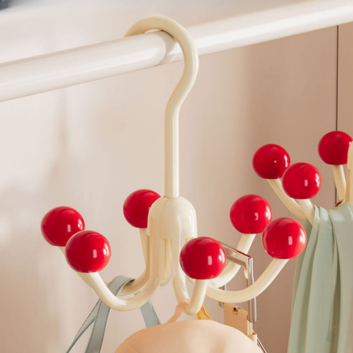 Rotating Closet Purse and Hoodie Storage Rack