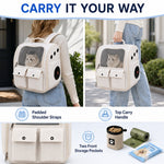 Dotisk USB-Powered Dual-Fan Cat Carrier Backpack for Vet Visits & Everyday Travel - Fan-Assisted Cooling for Less-Stuffy Trips