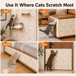 Dotisk Self-Adhesive Cat Scratch Mat for Wall & Furniture Protection – Cuttable Cat Scratching Pad for Sofa, Door, Bedside & Home Surfaces