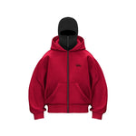 Full-Face Zippered Hoodie for Men – Cold-Weather Sweatshirt with Integrated Ski Mask & Fleece Lining for Winter Sports