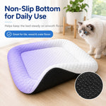 Dotisk Cool-Touch Gradient Pet Cooling Bed for Summer Naps - Breathable Bolster Rest Mat for Cats & Small Dogs