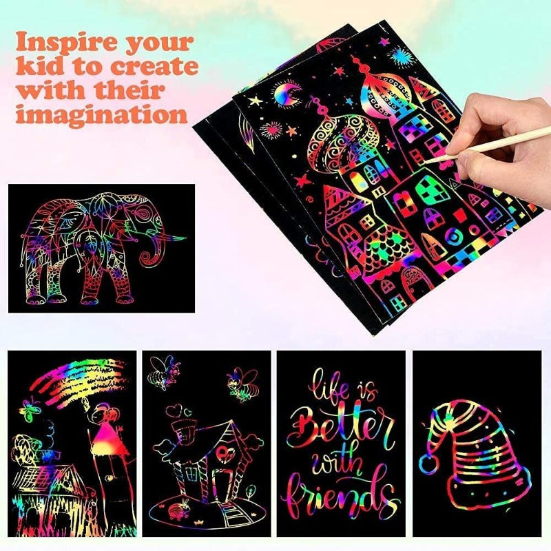 Colorful Kids Scratch Off Art Set