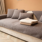 SnugNest – Teddy Sherpa Sofa Cover