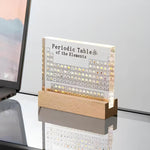Illuminated Chemistry Display with 83 Authentic Element Specimens | Educational Desk Decor Acrylic Periodic Table Light for Science Lovers