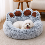 Dotisk Plush & Non-Slip Bear Paw Pet Bed