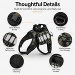 Dotisk Dog Backpack Harness for Hiking & Daily Walks - Reflective Saddle Bag Vest for Carrying Water, Treats & Essentials