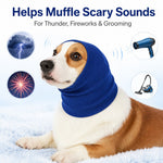 Dotisk Dog Calming Head Wrap for Thunder, Fireworks & Cold Walks - Soft Ear Coverage for Stressful Moments