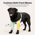 Dotisk Padded Dog Elbow Protector Sleeves for Hard Floors - Dual Front-Leg Coverage for Pressure & Rubbing