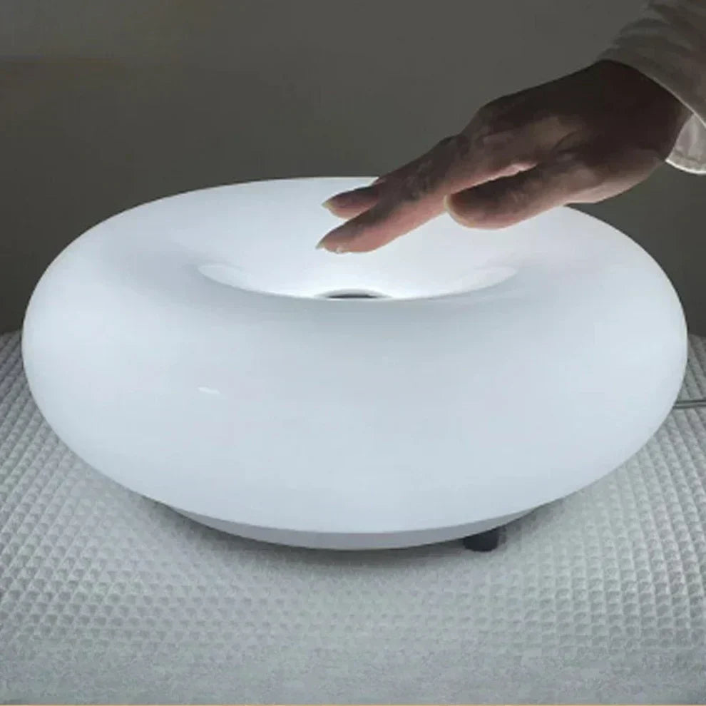 Rechargeable Touch-Activated Bedside Lamp with 3 Brightness Settings - Cordless Round Nightstand Reading Light for Bedroom, Living Room