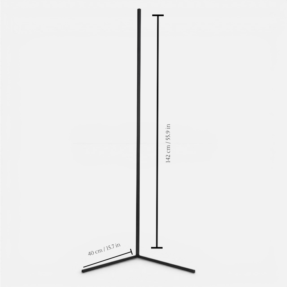 Dimmable LED Corner Floor Lamp with Remote Control Black 56 in Tall | Adjustable Light Temperature for Living Room Bedroom Office