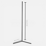 Dimmable LED Corner Floor Lamp with Remote Control Black 56 in Tall | Adjustable Light Temperature for Living Room Bedroom Office