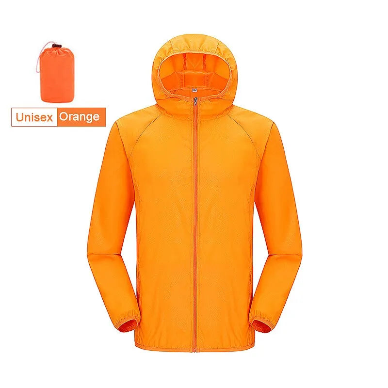 Packable Rain Shell Jacket with UPF 40+ Sun Protection & Quick-Dry Fabric for Hiking, Running, Cycling & Everyday Outdoor Use