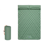 Self-Inflating Double Sleep Pad with Integrated Foot Pump for Two – Insulated Water-Resistant TPU Camping Mat for Backpacking, Tent Camping &
