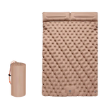 Self-Inflating Double Sleep Pad with Integrated Foot Pump for Two – Insulated Water-Resistant TPU Camping Mat for Backpacking, Tent Camping &