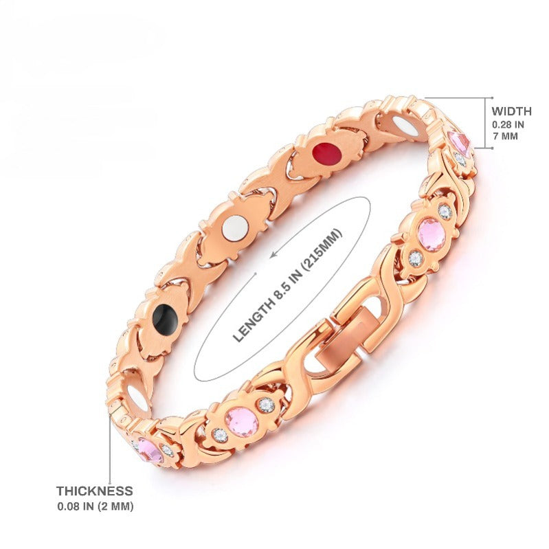 Luxurious Gold Plated Magnet Clasp Bracelet