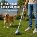 Dotisk Dog Pooper Scooper for Walks & Yard Cleanup - Bag-Lined Claw with 3 Handle Lengths for Less-Contact Pickup