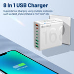 High Speed 8 Port USB Charging Station with USB C