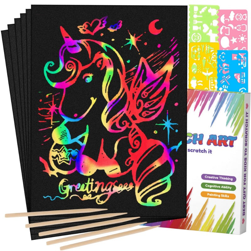 Colorful Kids Scratch Off Art Set - Dotisk