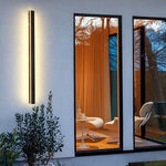 Linear LED Outdoor Sconce 79 Inch Water-Resistant Metal Wall Light for Patio Garden Facade Pathway Modern Exterior Minimalist Architecture Fixtur