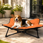Dotisk Portable Folding Elevated Pet Bed for Dogs & Cats – Padded Raised Cot for Camping, Patio & Home, Keeps Pets Off Cold, Damp & Hard Ground