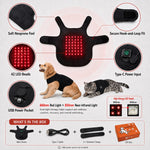 Dotisk FrenchieGlow Red Light Comfort Vest for French Bulldogs - USB-Powered or Built-In Battery At-Home Back, Belly & Hip Comfort After Walks