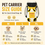 Dotisk Front-Facing Pet Carrier Backpack for Cats & Small Dogs, Hands-Free Travel Carrier With Breathable Mesh