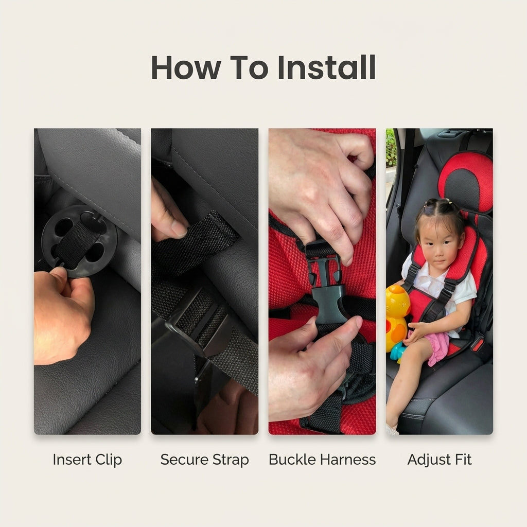 Portable Folding Baby Car Booster Seat