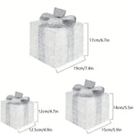 Holly Jolly Boxes™ - Set Of 3 Christmas Light Gift Boxes Decoration