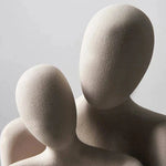 Abstract Couple Sculpture Modern Ceramic Figurine Home Decor