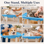 Dotisk Pet grooming rack suitable for cats and small to medium-sized dogs - foldable eight-opening design for convenient home grooming.