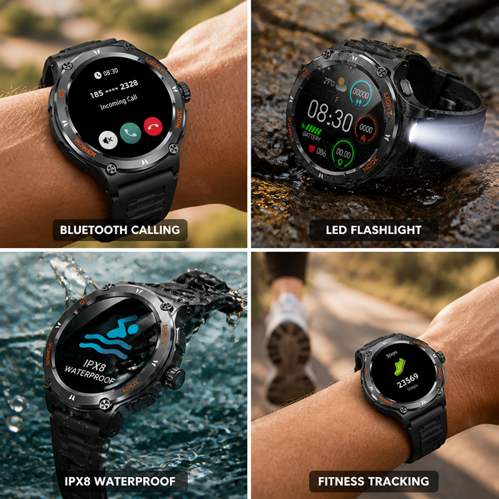 Full Touchscreen & Call-Enabled Water-Resistant Smartwatch