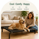 Dotisk Elevated & Foldable Canopy Dog Bed