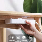 Clear Wall Mount Hooks 10-Pack Peel and Stick Organizers for Cable Management Router Power Strip Holder Home Office Décor