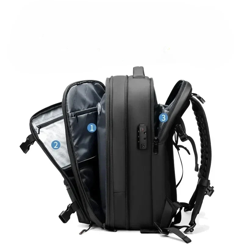 Space-Saving Vacuum Backpack with Built-In Compression System for Travel, Camping & Weekend Trips