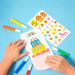 Kids Rainbow Scratch Art Kit with Squeeze Pens & Reveal Cards for Creative Screen-Free Play