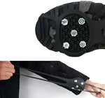 Traction Cleats for Winter Walking on Ice and Snow – Portable Over-Shoe Spikes for Adults and Kids – Lightweight Slip-On Grips