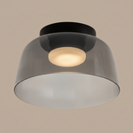 Layered Glass Ceiling Light Modern Multi-Tier Flush Mount Fixture with LED Hardwired for Kitchen Dining Room Bedroom Living Room