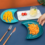 Crescent Snack Plate Set