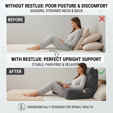 Luxury Backrest Pillow With Arms & Adjustable Headrest
