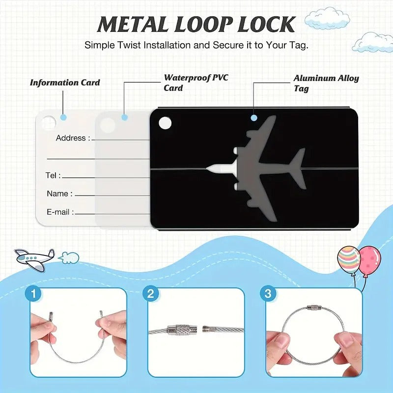 5pcs Luggage Tags Set