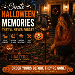Pumpkin Moon Solar Garden Stake Light
